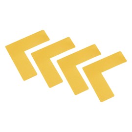 PATIKIL 5s Location Marking Corner 6x6x2 Inch 4 Pack L Shaped Floor Marker for Office Table Top, Desk, Warehouse Floor, Yellow