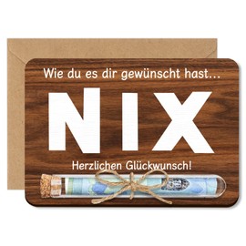 Nothing Gift, Nix Gift for Birthday, Money Gifts Packaging with Envelopes, Funny Gifts, Christmas, Wedding, Travel for Men and Women