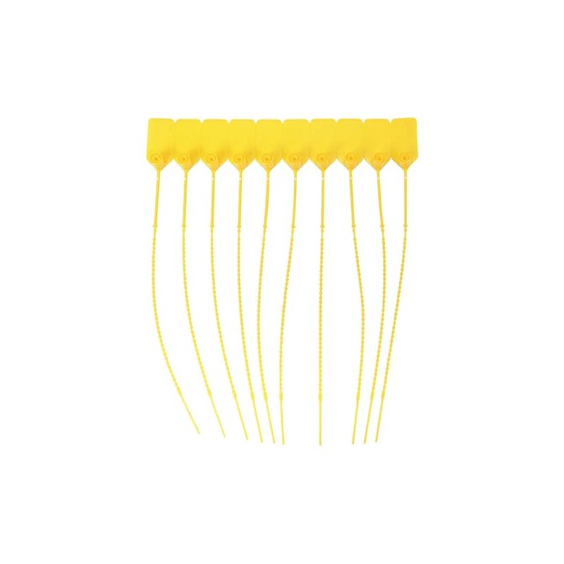 Brady Pull-Tite Seals, Yellow (Pack of 100)
