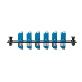 SpeedyFiberTX 1-Pack LGX Compatible Fiber Patch Panel, 12 Fibers, Loaded with Blue LC Couplers Adapters, 12-Fiber Ports with Printed Port Numbers
