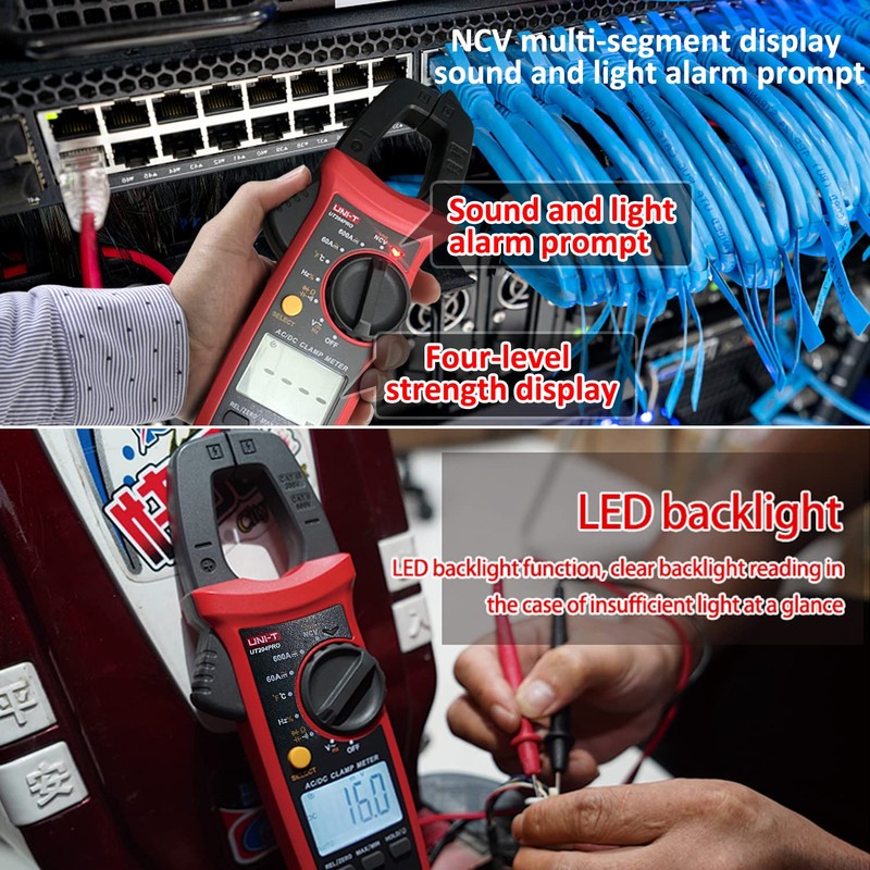 UNI-T UT204PRO Current Clamp, True-RMS Clamp Meter, Clamp Multimeter Measures