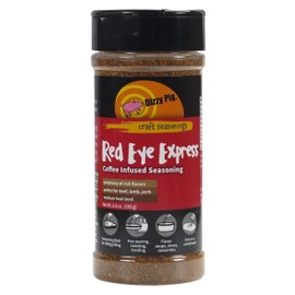 Dizzy Pig Red Eye Express Coffee-Infused Seasoning Rub (8oz Shaker) - Seasons 30+lbs of Food - Hand Made in the USA - MSG Free, Gluten Free