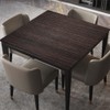 SPLINDO Wood Grain Square Table Cloth Fitted Tablecloth Cover Dark