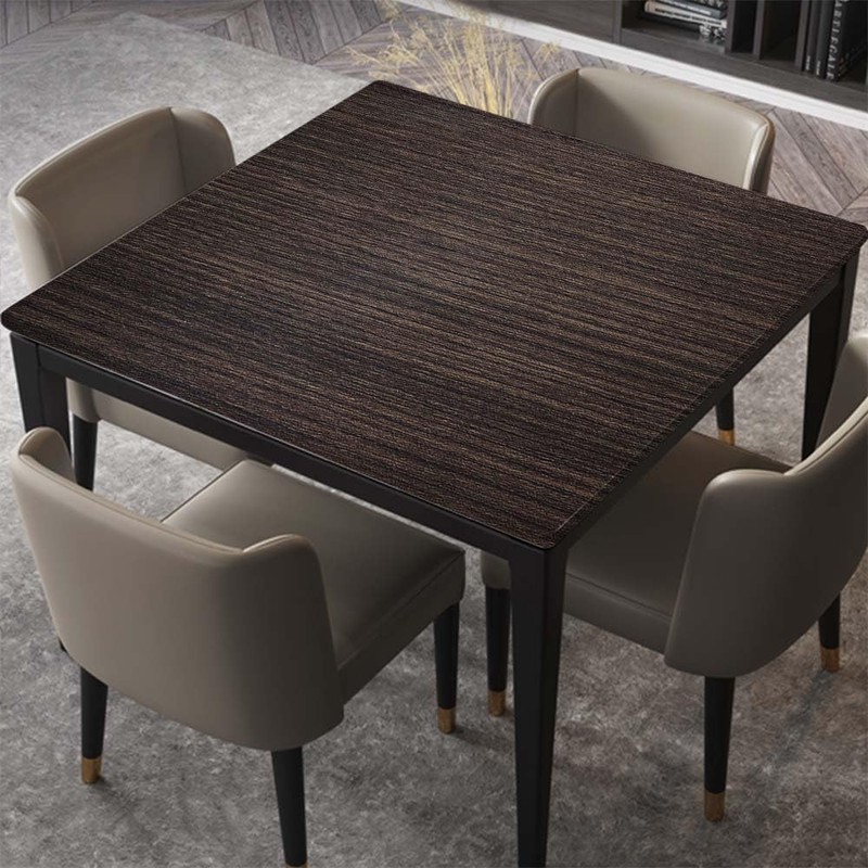 SPLINDO Wood Grain Square Table Cloth Fitted Tablecloth Cover Dark