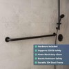 42″ Stainless Steel Matte Black Restroom Grab Bar – Wall
