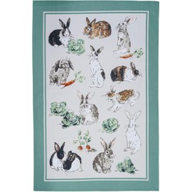 Ulster Weavers - Rabbit Patch - Tea Towel - Cotton - One Size in Green