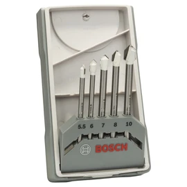 Bosch Professional 5 pcs. CYL-9 SoftCeramic Tile Drill Bit Set (for soft ceramic tiles, Ø 5,5-10 mm, Accessories drill driver)
