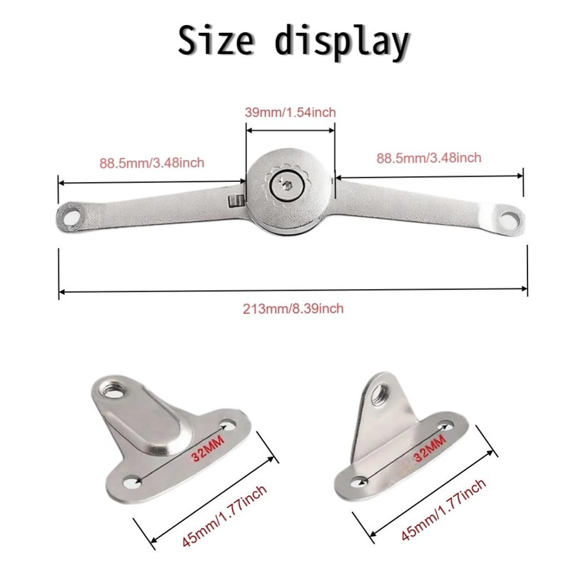 CJQZP 2-Pack Adjustable Cabinet and Wardrobe Folding Stays, Toy Box