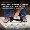 Master Mechanic Pneumatic Upholstery Stapler, 22 Gauge Heavy Duty Aluminum