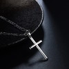 Roheafer 925 Sterling Silver Cross Pendant Necklace for Men Women