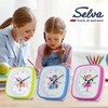 SELVA Quartz Alarm Clock Sloth Perfect for School Green/White Sweeping