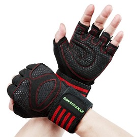 Workout Gloves for Men and Women, Breathable Weight Lifting Gloves with Wrist Wrap Support, Lightweight Gym Gloves with Excellent Grip, Full Palm Protection for Weightlifting Fitness Training Climbing