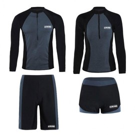 UV Protection Couple Rash Guard Surfing Suit 2-Piece Set Set Women's Set/M