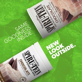 Natures Plus SPIRU-TEIN, Chocolate - 1.05 lbs, Pack of 2 - Plant-Based Protein Shake - Non-GMO, Vegetarian, Gluten Free - 34 Total Servings