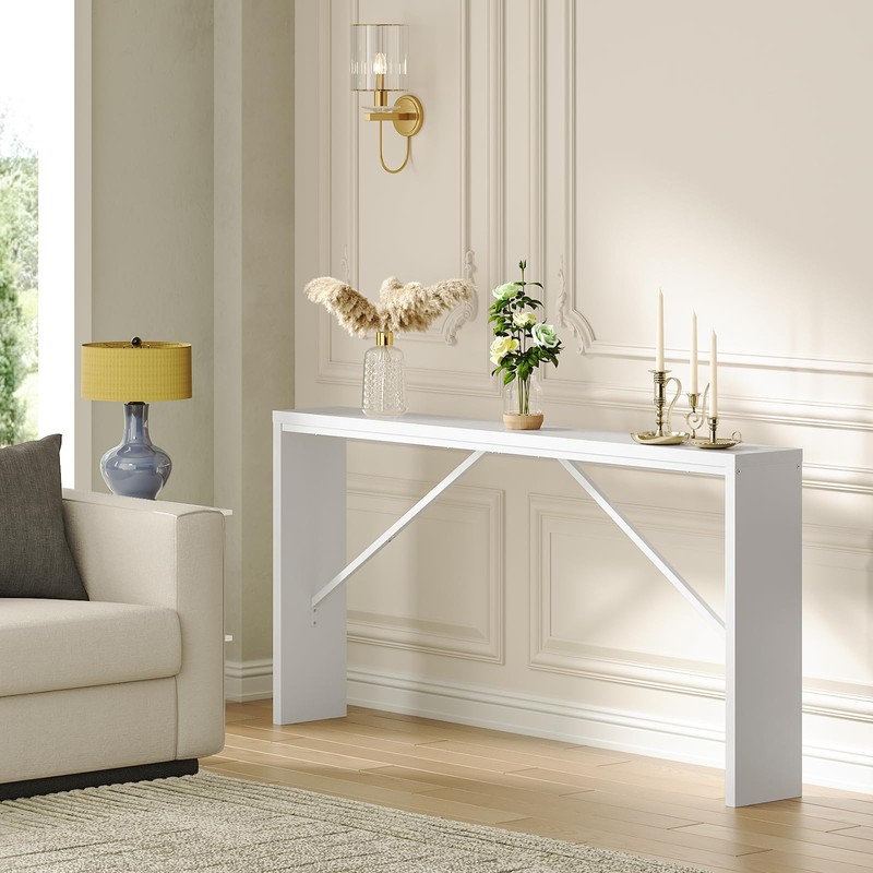 MAHANCRIS Console Table, 62.2" Long Sofa Table Behind Couch, Narrow