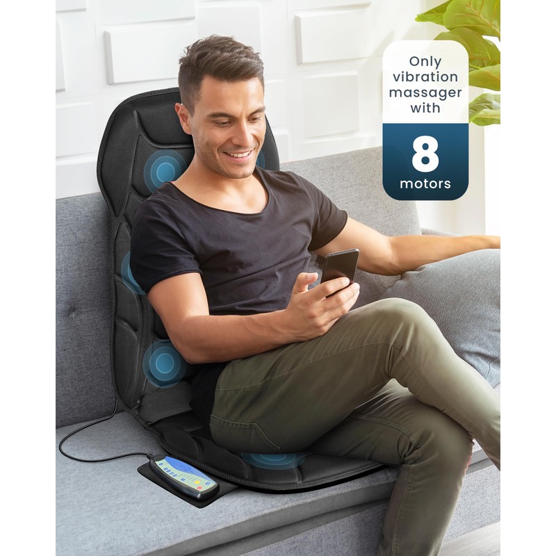 COMFIER Back Massager with Heat, Vibration Massage Seat Cushion with