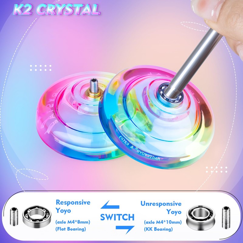 MAGICYOYO K2 Responsive Yoyo for Kids 8-12, Professional Yo yo