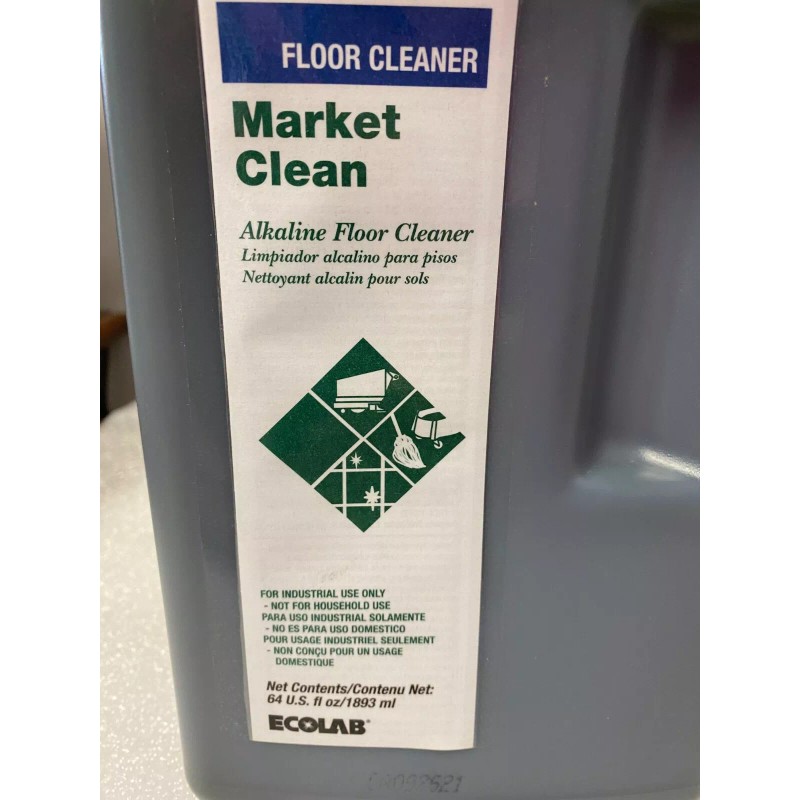 Ecolab 61248561 Market Clean Alkaline Daily Floor Cleaner 64 oz