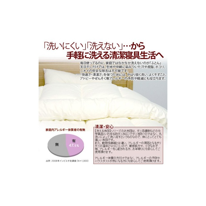 uxosyuron Filling Use Washable Suit Comforter Junior Size 130 ×