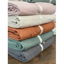 Get Bed Ready Stone Washed Cotton Casual Duvet Cover Set Solid Color Relaxed Modern Style Bedding Natural Wrinkled Lived-in Look (Rust, King)