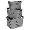 LIVIVO Set of 3 Storage Baskets Kaari – Weaved Stackable