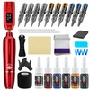 Tuffking Tattoo Gun Machine Kit-Cordless Rotary Tattoo Pen Set with