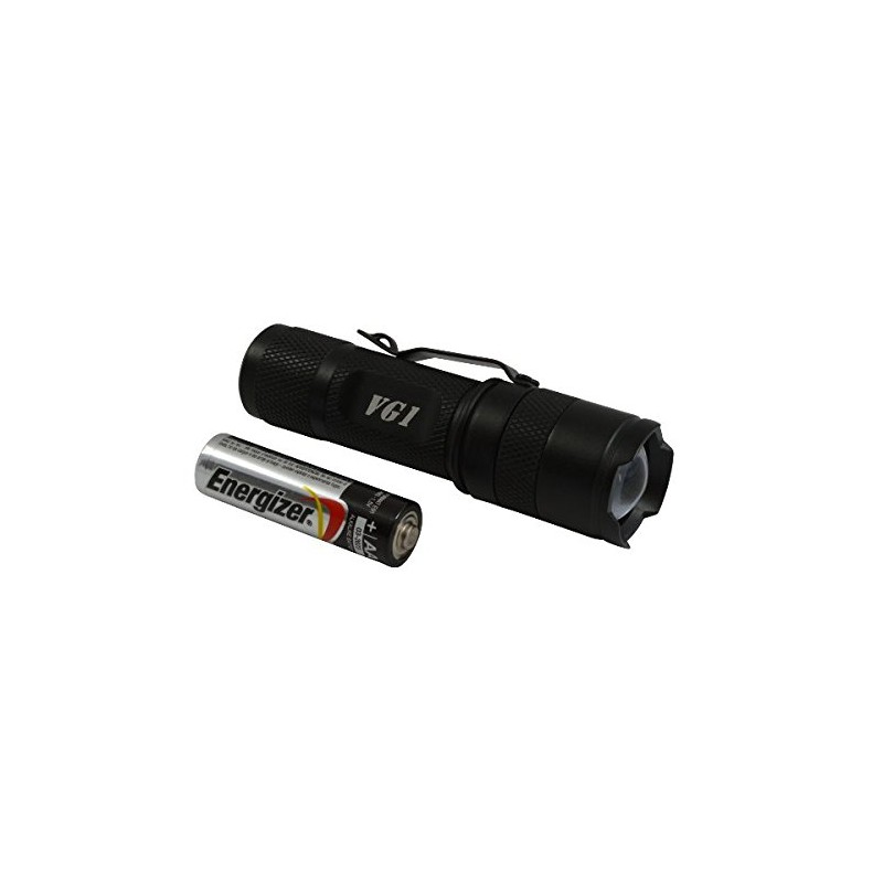 Helotex VG1 CREE LED Adjustable Focus AA Zoom Flashlight