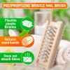 Konex Wooden Nail Brush for Scrubbing, Fingernail Brush Nail Scrub