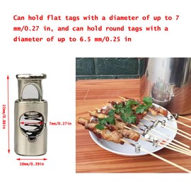 NentMent 10 Pack Bamboo Skewers Clips Barbecue Skewer Grips Attachement Hanging Buckle for Cocktail Skewers Grilling Kabob Skewers Instant Pot Air Fryer Skewer Stand Pressure Cooker