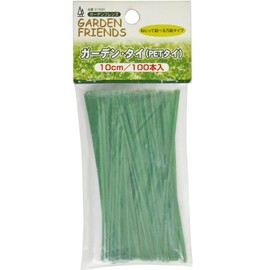 KONYO, Garden Ties, 100 Pieces, Green, 3.9 inches (10 cm)