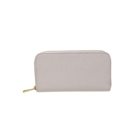 Mauro Pelletteria : Ladies Genuine Leather Purse Made in Italy Large Ladies Purse with Zip Closure Model Lucy, White, Contemporary