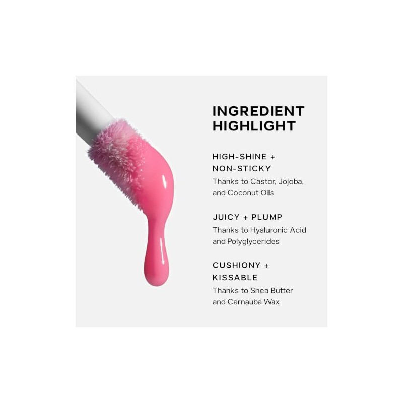 Saie- Glossybounce High-Shine Hydrating Lip Gloss Oil - Aceite labial
