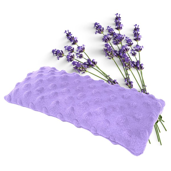 Lookix Lavender Eye Pillow- a Natural Soothing Hot & Cold Aromatherapy Eye Mask for Yoga, Meditation, Relaxation (Lavender)