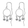 925 Sterling Silver Dreamcatcher Stars Tassel Needle Drop Threader Pull
