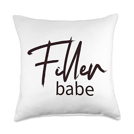 Filler Babe Lip Filler Med Spa & Nurse Injector Babe Dermal Filler Injections Nurse Injector Throw Pillow, 18x18, Multicolor