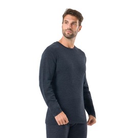 Merino Protect 100% Merino Wool Base Layer Mens Heavyweight Long Sleeve Shirts Soft Thermal Underwear for Hunting Hiking