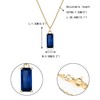 EVER FAITH White April Birthstone Necklace, S925 14K Gold Emerald
