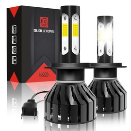Duo Lu Tong H4/HB2/9003 Kit de Conversión, Bombilla LED para Faros Delanteras, 20000LM, 160W, 300% Más Brillante 6000K Blanca Luz Alta y Baja Luces Antiniebla, Plug & Play, 2 Paquetes