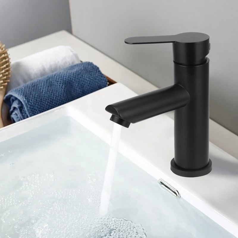 G1/2 Stainless Steel Hot and Cold Water Faucet Bathroom Countertop