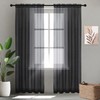 XTMYI Sheer Door Curtains for Doorway,80 in Length,50% Semi Privacy,Airy