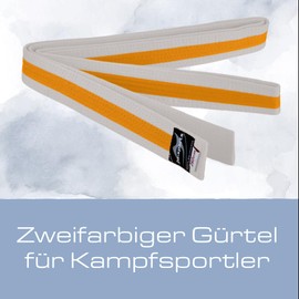 Ju-Sports Budogürtel Belt, WeiXfffd/Gelb/WeiXfffd, 260