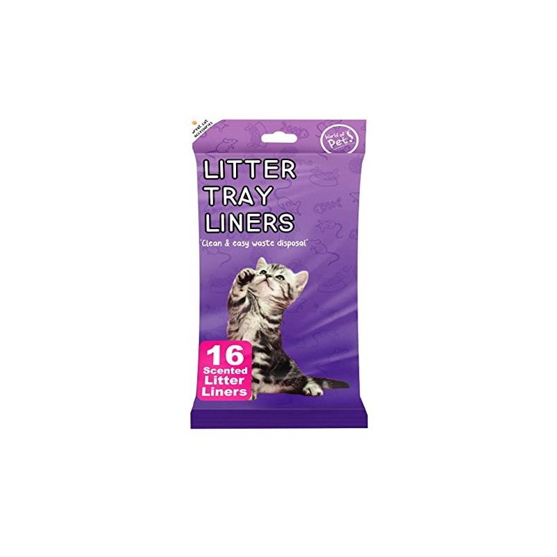 Litter Tray Liners Plastic Pack of 16 Cat Litter Liners