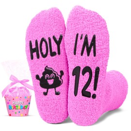 HAPPYPOP 12th Birthday Gifts for Girls - Socks for Kids Age 12, Gift Ideas for Twelve Year Old Tween, Presents for 12 Year Old