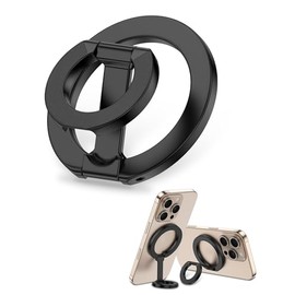 Soporte Magntico para Celular con Anillo, Bidireccional Magntico Holder, Rotacin de 360 Magnetico Holder Compatible con Todos los telfonos, Stand...  