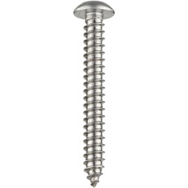 18-8 Stainless Steel Sheet Metal Screw, Plain Finish, Button Head, Pin In Star Drive, Type AB, 3/4" Length, #6 Threads, Made in US (Pack of 25)