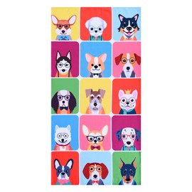 LIVILAN - Toalla de playa divertida para perros para mujeres y niñas, 24 x 48 pulgadas, toalla pequeña de microfibra para piscina, ducha, baño de baño, toalla de secado rápido, toalla de limpieza de animales para decoración del hogar