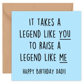 Dad Birthday Cards - Funny - Dad Birthday Card - Birthday Card Dad - Happy Birthday Dad - from Son Daughter - 50th 60th 70th 75th Step -14cm / 5.5"