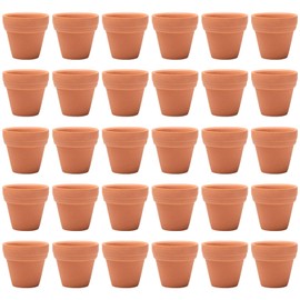 Pilikoll 30 Pcs 3.5x3 cm Mini Terra Cotta Pots with Drainage Holes Tiny Terracotta Pots Small Craft Nursery Pot Small Clay Flower Pots Small Terra Cotta Pots for Cactus Succulent House Plants