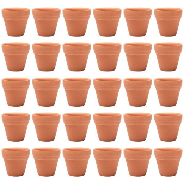 Pilikoll 30 Pcs 3.5x3 cm Mini Terra Cotta Pots with
