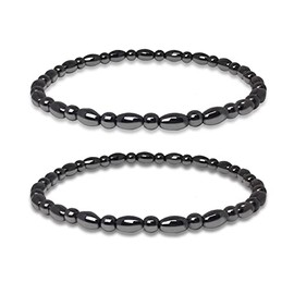 Hion 2 Pack Anklet Bracelet Plus 1 Pack Bracelet for Women/Men Triple Protection Hematite Anklet Bracelet Set